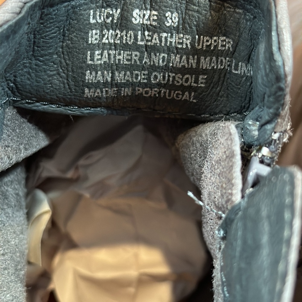 Miz Mooz Lucy Ruched Leather Medium Ankle Boots - Picture 8 of 13